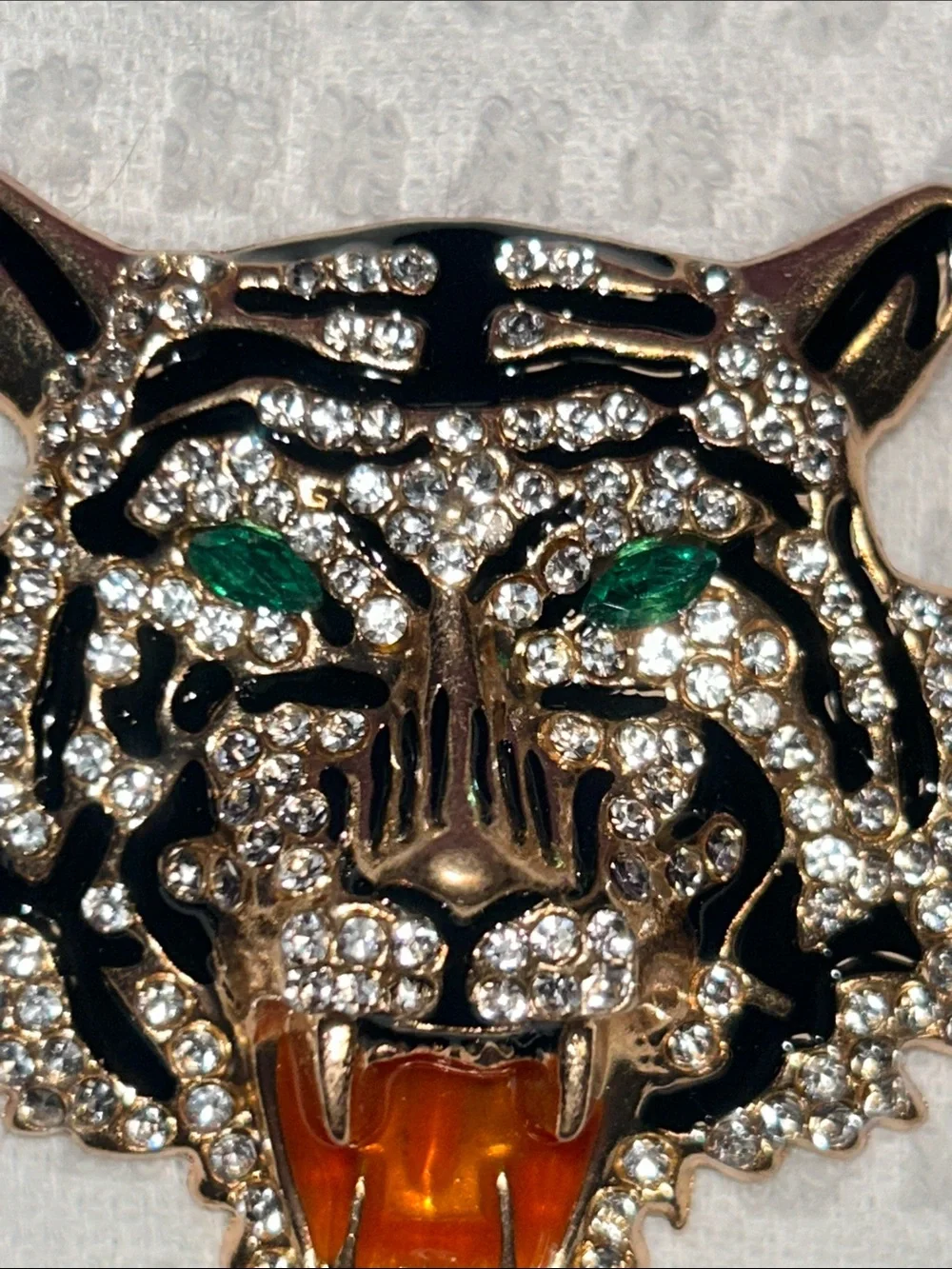 Rhinestone Roaring Tiger 🐅 Brooch